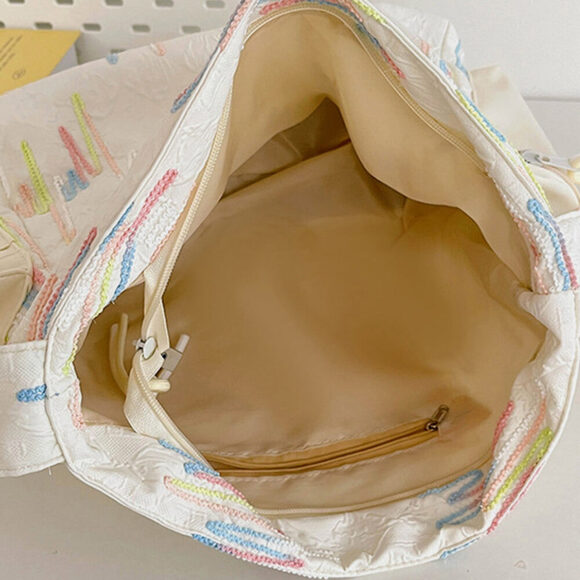 Contrast Texture Shoulder Bag - Picture 10 of 15